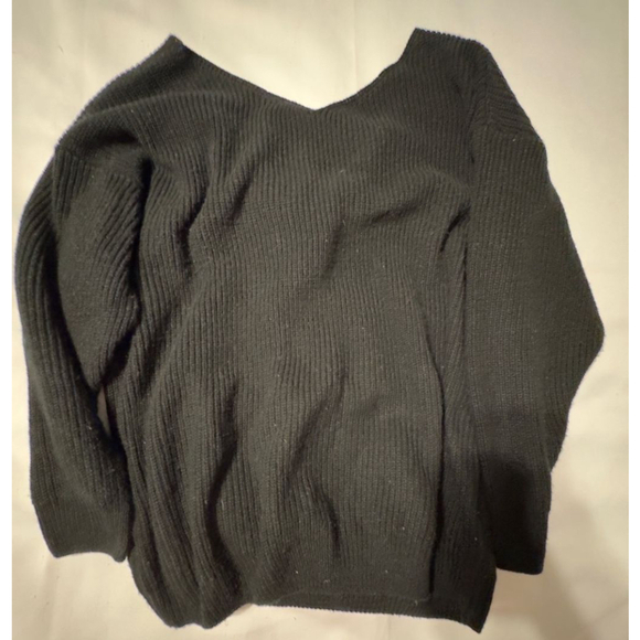 SHEIN Black Pearl Bow Knit Sweater 3XL Runs Small - Picture 2 of 6
